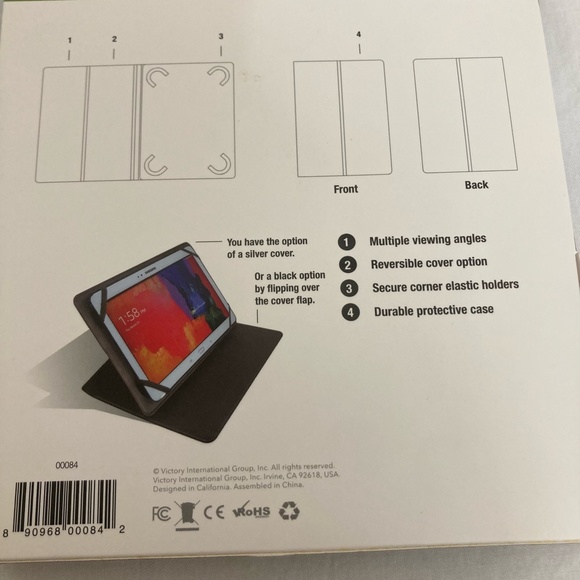 Accellorize Universal Reversible 7-8" Folio Case For Tablets - Picture 3 of 3